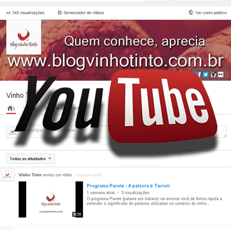 Blog Vinho Tinto no Youtube