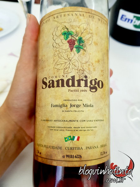 Vinho produzido pelo colega Jorge Miola