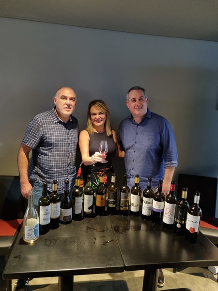 Beto Duarte, Etiene Carvalho e Daniel Perches - evento de divulgação dos vinhos do Tejo